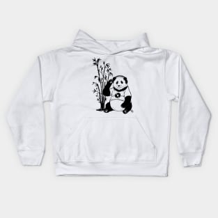 Panda With Headphones Kids Hoodie